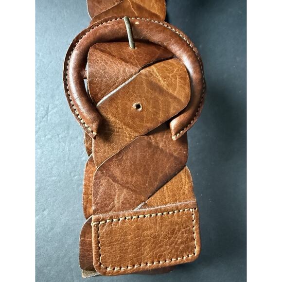 Motiff 56 Leather Braided Womens Belt Size M Woven Brown Handcrafted Morocco main image 6